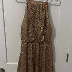 May & July Gold Sequin Dress Photo 0