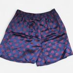 NWOT 90s Addiction Vintage 100% Silk Sleep Shorts Boxers Polka Dot Navy Blue Purple Photo 1