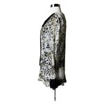 ARATTA Silk Jacket Top Silent Journey Animal Print Crinkle Mixed Media Medium Photo 6