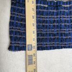 Misook Womens Cardigan Jacket Blue Knit Tweed Chain Pocket Old Money Academia Photo 10