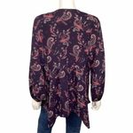 Style & Co  NEW Purple Embroidered Paisley Boho Tunic Top Plus 0X Fall Blouse Photo 3
