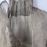 Saks 5th Avenue Saks Fifth Avenue Fairy Silk Top Womens Small Brown Lace Made in Italy Photo 5