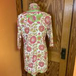 Gretchen Scott bright pink n green embroidered tunic Size M Photo 14