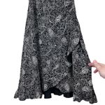 Vintage Y2K Byer Too! Women’s Medium Black White Floral Paisley Faux Wrap Dress Photo 3