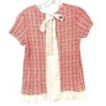 Tommy Hilfiger  Frill Bottom Bow Te Back Top Size XS Photo 1