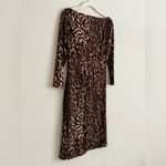 Ralph Lauren Lauren  Leopard Print Sheath Dress with Side Ruching Womens Size 2 Photo 5