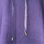 Chico's Zenergy Sz 2 US Large Hoodie Chiffon Layered Hem Athleisure Purple Top Photo 3