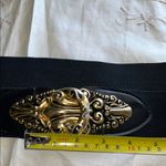 Elegant Vintage Black and Gold Women's stretchy elastic Belt Photo 10
