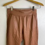 Commando  Faux Leather Jogger Pants Small Cocoa Womens Stretch Tapered Photo 2