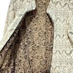 Chico's Crochet Lace Paisley Lined Open Front Flap Pockets Ivory Size 3 (16) Photo 3