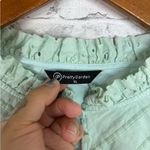 Pretty Garden Mint Green Eyelet Ruffle Peasant Blouse Photo 3