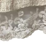 Almost Famous Women's Long Sleeve Knit Top Sweater Lace Lacy Bottom Cream Size M Photo 4