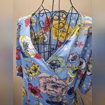 Love j  Blue Floral Dress WRAP SZ-1X Photo 10