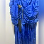 House Of Harlow 1960 Mini Dress Women's Cobalt Blue Satin NEW With Tag SiZe XS Photo 4