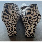 Marc Fisher Cheetah Print Heels Size 9M Block Heel Haircalf Pumps Classic Luxury Photo 8