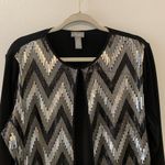 Chico's Travelers Size Large Multicolor Metallic Embellished Cardigan Jacket Photo 1