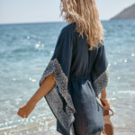 Garnet Hill  | Embroidered Kaftan Cover-Up Photo 1