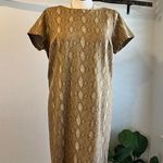 Ralph Lauren  Classic Easy Tan Snake Skin Short Sleeve T Shirt Dress Size 2X Photo 0