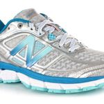 New Balance  Women's Silver and Teal Athletic Shoes Photo 0