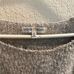 Woven Heart  Gray Floral Women's Sweater size Medium pullover Photo 3