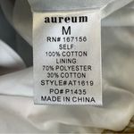 NWT Aureum Crop Top Womens M Pink Floral Puff Sleeve 100% Cotton Coastal Beachy Blue Size M Photo 5