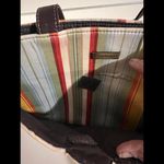 Longaberger Floral Handbag with Stripes Yellow Photo 5