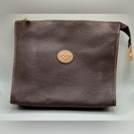 Mario Valentino A Very Rare HTF  Vintage Zip Leather Cosmetic Travel Bag Pouch Photo 0