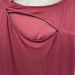 Ever Pretty Ever-Pretty Solid Burgundy Cut out Chest Long Sleeve Dress Size 6 Photo 7