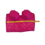 Macy's INC Strapless Hot Pink Lace and Rhinestone Bustier Women's Size XL Underwire Photo 7