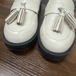 Loft Ann Taylor Cream Tassel Loafers Leather Lug sole Shoes chunky office sz 8.5 Photo 7