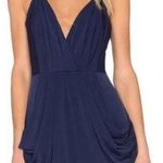 BCBGeneration  Drape Pocket Dress Navy Blue Pleated Cocktail Party Mini Size M Photo 0