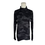 Athleta  - Momentum Camo Quarter Zip Top Black Sz L Photo 2