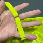 Diesel  X SAVAGE X FENTY Neon Yellow Suspender Bustier Bra in Foiled Fishnet Photo 8