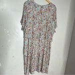 J. Jill Womens Dress Sz 3X Floral Ditsy Short Sleeve Stretch Layered‎ Blue Photo 5