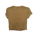 Wild Fable Women's Crop Top S Tan White "Go Team" Graphic Tee Photo 1