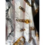 Elegant Musical Notes & Instruments Scarf White Photo 1