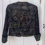 Karl Lagerfeld printed black and gold velvet jacket and skirt suit. Size 6. EUC. Photo 14