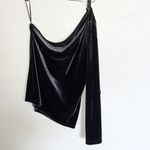 Old Navy Black Jack Velvet One Arm Long Sleeve Soft Top Photo 2