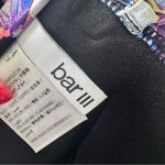 Bar III Tech Floral Bandeau Bikini Top NWT size XS Black Tie Back Swimsuit Photo 7