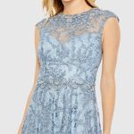 Mac Duggal 79430 Womens Blue Embroidered Cap Sleeve A Line Gown Photo 3