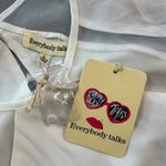 Everybody Talks Sheer Sleeve Dress A Line Mini Size L White V Neck Layered NWT Size L Photo 4