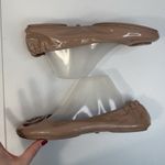 Tory Burch Sz 11 Minnie Travel Patent Leather Ballet Flats Women’s Beige Nude Photo 3