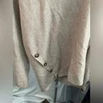 Cyrus  open front cardigan,‎ oatmeal color size large button detail on both sides Photo 1