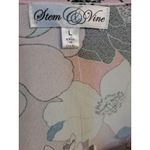 NWT Stem & Vine Floral U Neck Short Sleeve Shirt‎ Size Large Pink Photo 3
