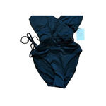 ANDIE NWT  The Belmar One Piece V Neck Belt Swimsuit Removable Cups L Black #3281 Photo 11