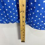 Talbots  Linen Shirt 1XP Coastal Preppy Polka Dot Blue Button Front‎ Workwear Photo 3