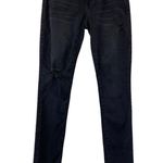 CAbi #3387 Destructed Slim Boyfriend Distressed Black Jeans Women's Size 2 Photo 0