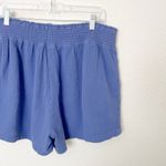 Three Dots [] Periwinkle Blue Cotton Gauze High Rise Elastic Waist Shorts Sz XXL Photo 8
