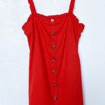 Newbury Kustom Button Front Ruffle Strap Dress Size Large Photo 0