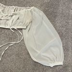 Dolls Kill Kikiriki  Sheer White Puff Sleeve Top Photo 3